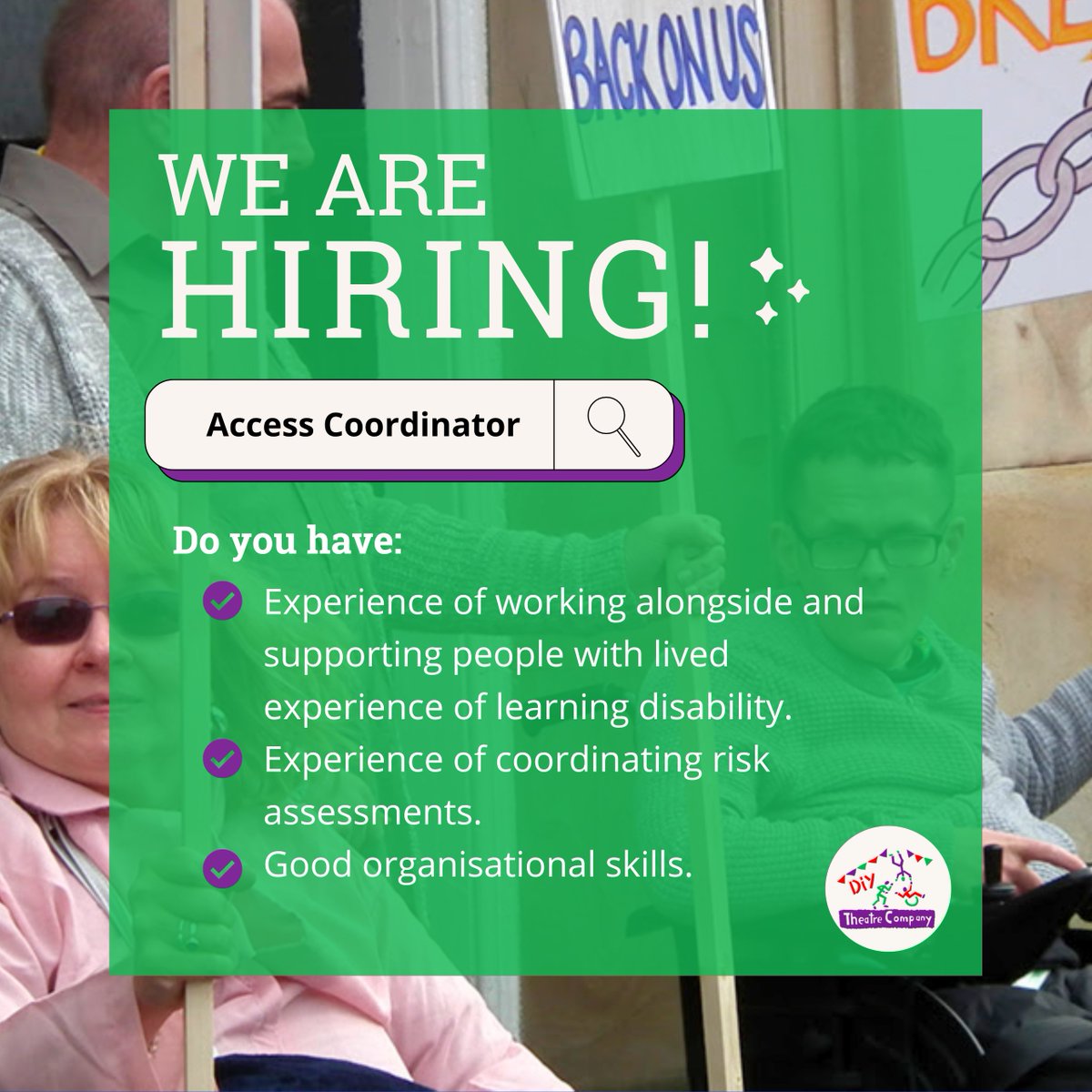 Did you hear our incredibly exciting news? 👀 

We’re on the lookout for an #AccessCoordinator!  

🤩Deadline: 22 May 
🔗bit.ly/2V995ty   

Thank you to @ace_national for their support!

#SalfordJobs #AccessCoordinator #AccessJobs #ManchesterJobs