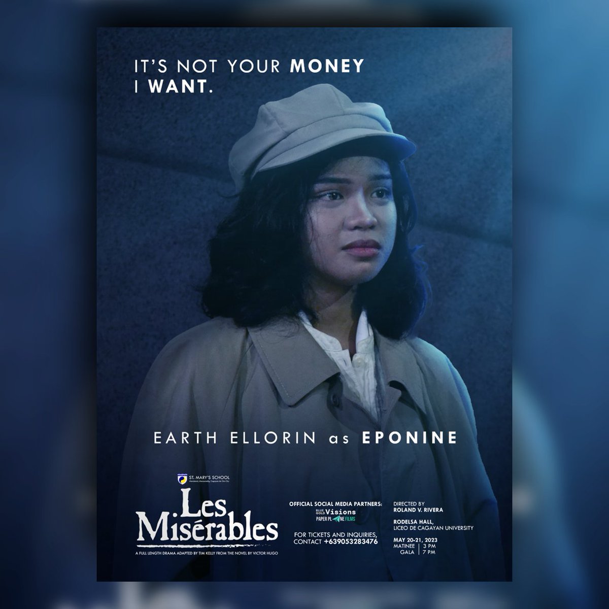 paperplane_fp's tweet photo. 🎭Watch out for EARTH and TARA as the EPONINEs in SMS's non-musical staging for 2023:

LES MISÉRABLES 🇫🇷
Directed by Roland V. Rivera 

May 20-21, 2023 
Rodelsa Hall, Liceo de Cagayan University
3 PM/7 PM

For tickets, contact +639053283476 or DM us! #PaperPlaneFilms https://t.co/IDc8ycQ160