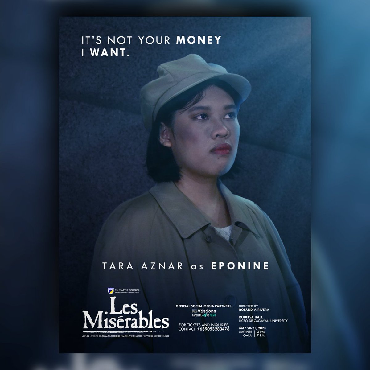 paperplane_fp's tweet photo. 🎭Watch out for EARTH and TARA as the EPONINEs in SMS's non-musical staging for 2023:

LES MISÉRABLES 🇫🇷
Directed by Roland V. Rivera 

May 20-21, 2023 
Rodelsa Hall, Liceo de Cagayan University
3 PM/7 PM

For tickets, contact +639053283476 or DM us! #PaperPlaneFilms https://t.co/IDc8ycQ160