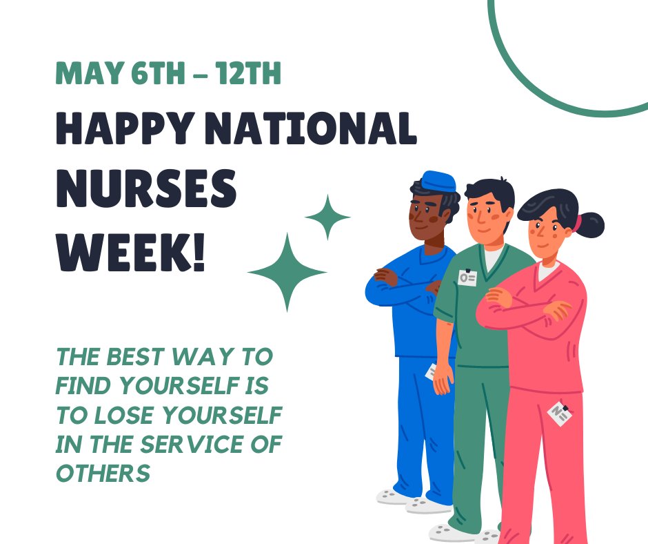 NWMSUNursing's tweet photo. Happy National Nurses Week! Thank you so much for all you do! https://t.co/0tGaCMd0jm