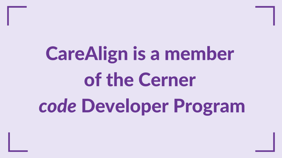 CatherineGives's tweet image. Do you use PowerChart? Did you know that CareAlign is in the Cerner code Developer Program, which makes it easier for us to connect to organizations like yours? Learn more at bit.ly/40ECsDa 
#MedTwitter #EHR #Cerner