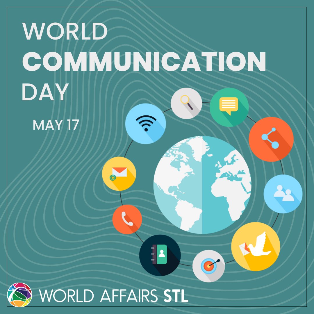 WorldAffairsSTL's tweet photo. World Telecommunications and Information Society Day was founded in 1969. This holiday celebrates technology and the internet's possibilities for people, societies, and governments. This year focuses on helping bring about a digital transformation in underdeveloped countries https://t.co/9totNj3mEb