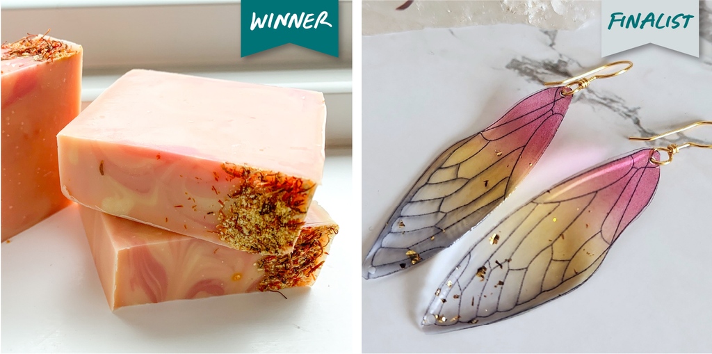 goimagine_life's tweet photo. The results from last week's Maker Challenge vote are in. Congrats to Silk Soapery for the winning submission and The Greene Bead as our finalist. View the complete collection at https://t.co/k7o0nqDQTy
#makerchallenge #sunsetcollection #handmade #handmadeforgood #goimagine https://t.co/YFS0onYQtn