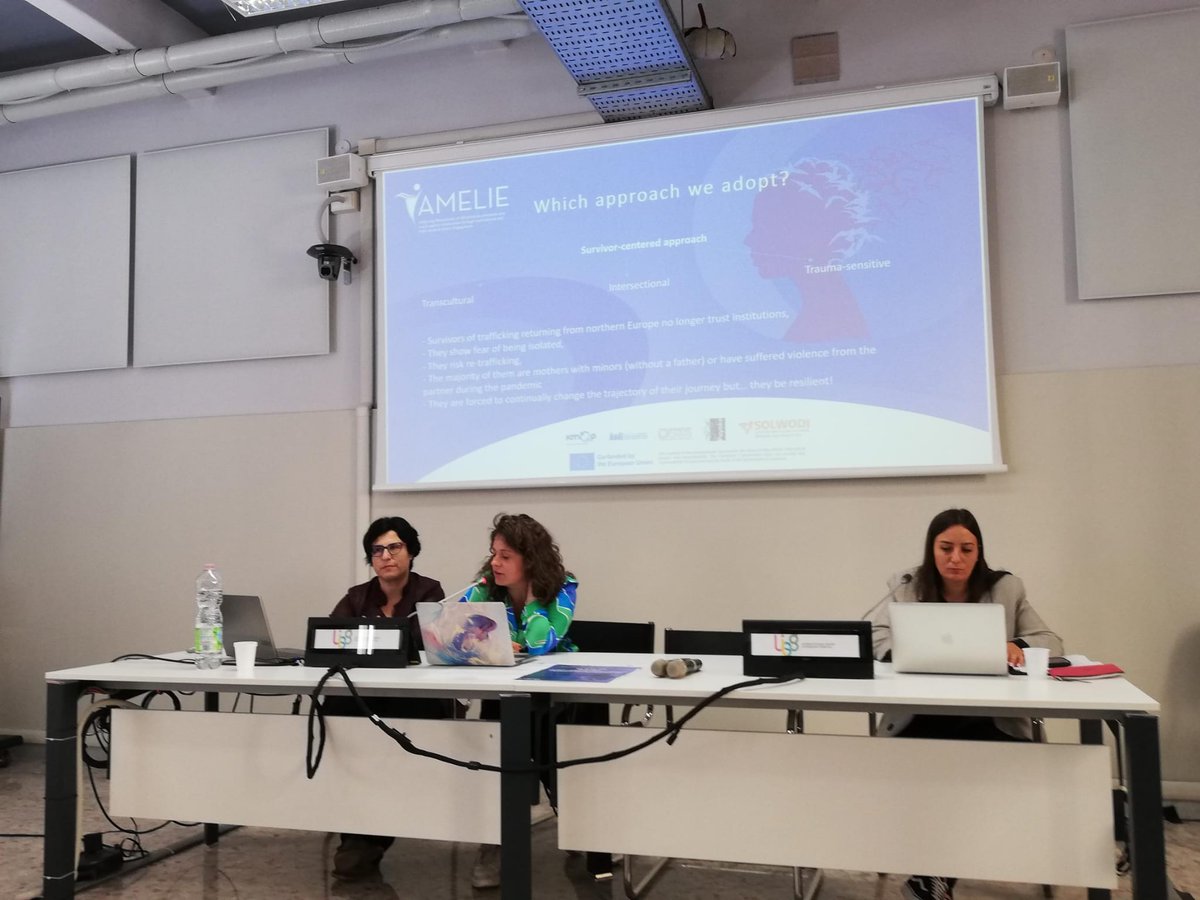 apg23_org's tweet photo. 🌍 Oggi convegno #Amelie con #RuthAguele sopravvissuta alla tratta di esseri umani: 🗣️ Pone l'accento sul trauma subito dalle donne, 👩‍👧‍👦 molte madri sole con figli, provenienti dal nord Europa. 🚫 Affrontano re-trafficking barriere all'integrazione. 🤝 #StopTratta @TalithaKumRome https://t.co/Eg2eHLPwnE