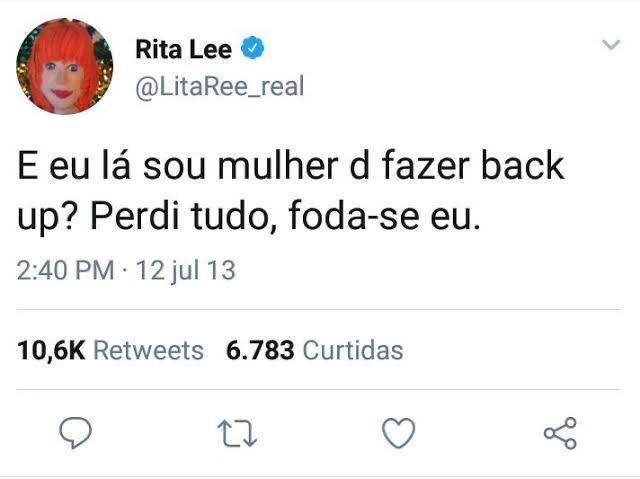 danilo_sanches's tweet photo. Grandes tweets de Rita Lee https://t.co/5rTzofKMpW
