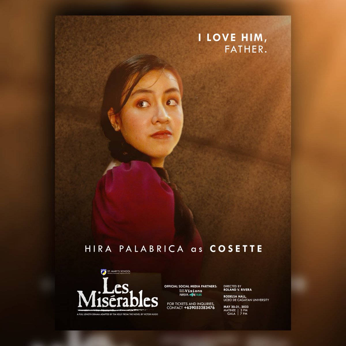 paperplane_fp's tweet photo. 🎭Watch out for SHANTELL and HIRA as the COSETTEs in SMS's non-musical staging for 2023:

LES MISÉRABLES 🇫🇷
Directed by Roland V. Rivera

May 20-21, 2023
Rodelsa Hall, Liceo de Cagayan University
3 PM/7 PM

For tickets, contact +639053283476 or DM us! #PaperPlaneFilms https://t.co/ltVQPFzEXX