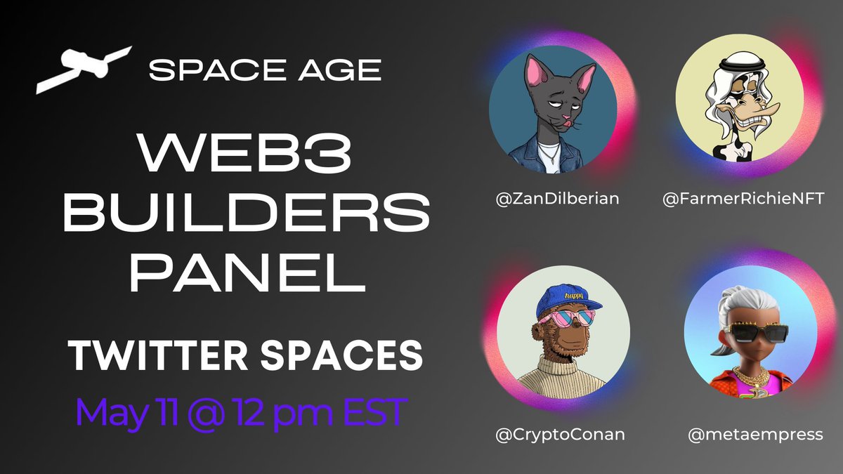 🔊Spaces coming up

We're totally thrilled for this one! On this week's spaces we have <a href="/ZanDilberian/">ZanDilberian 🇱🇧</a> <a href="/FarmerRichieNFT/">Big Daddy Duck 🦆</a> <a href="/CryptoConan/">Conan</a> and <a href="/metaempress/">Sagexihan.eth</a> to discuss some exciting web3 topics! 

Set reminder now or miss out: 👇
x.com/i/spaces/1mnxe… 

Tag someone who is in web3 🔥