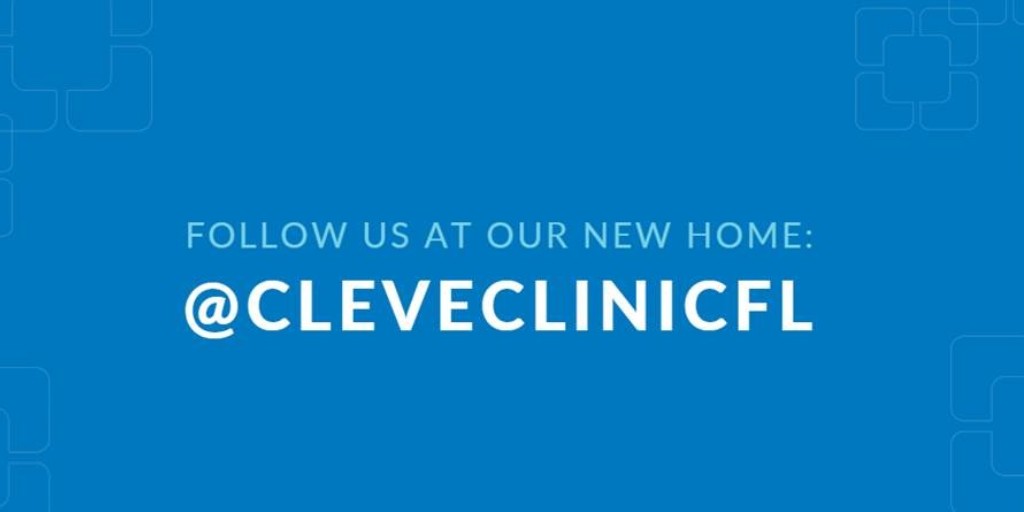 We've moved to a new Twitter home. Follow us at <a href="/CleveClinicFL/">Cleveland Clinic Florida</a> for the latest health insights and updates from our experts.
