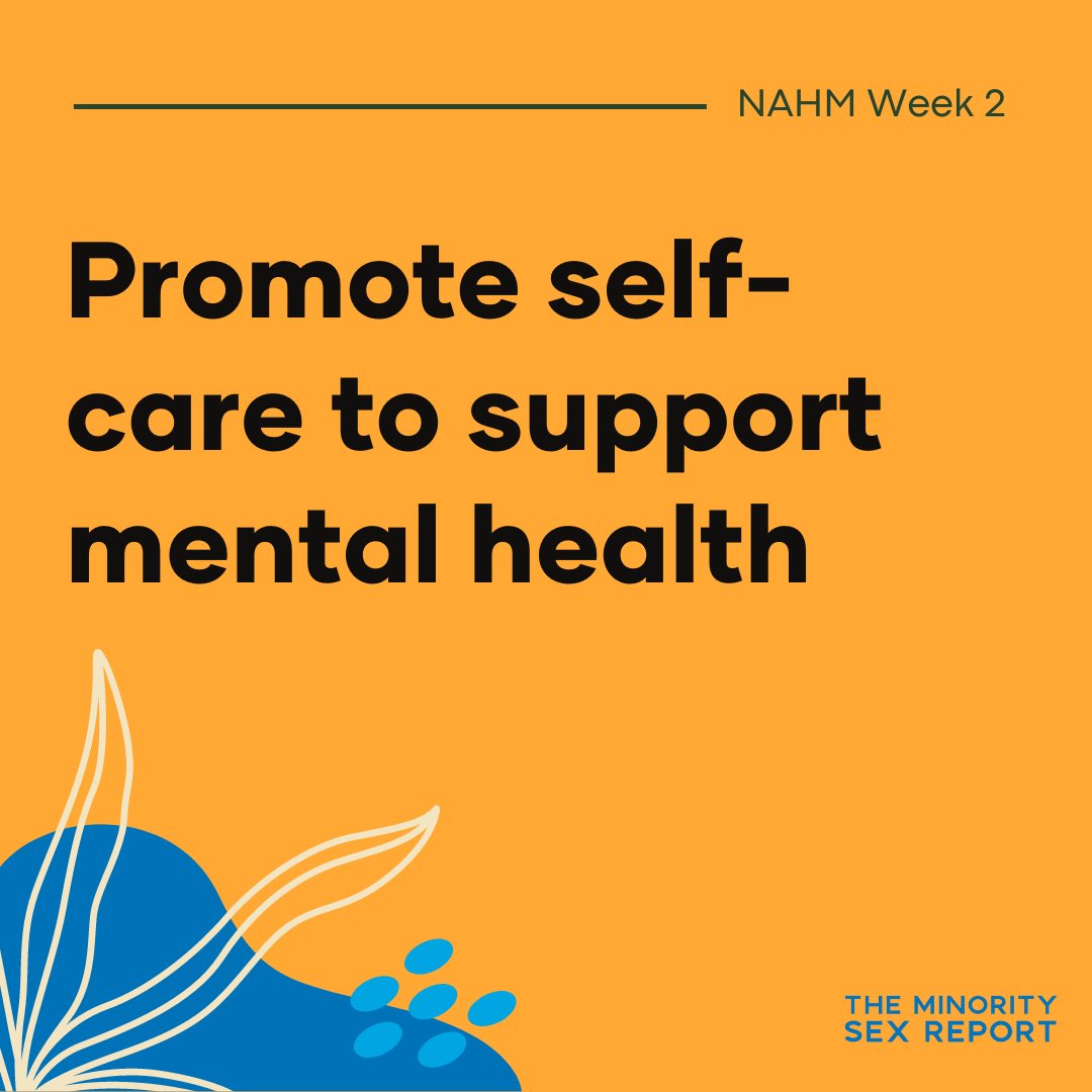 TheMSexReport's tweet photo. Support #mentalhealth by sharing and facilitating self-care practices that young people can use in their daily lives to manage stress, regulate emotions, sustain energy levels, and prevent or manage illnesses. 

#NationalAdolescentHealthMonth #NAHM #MentalHealthAwareness https://t.co/xGsz6E7VhF