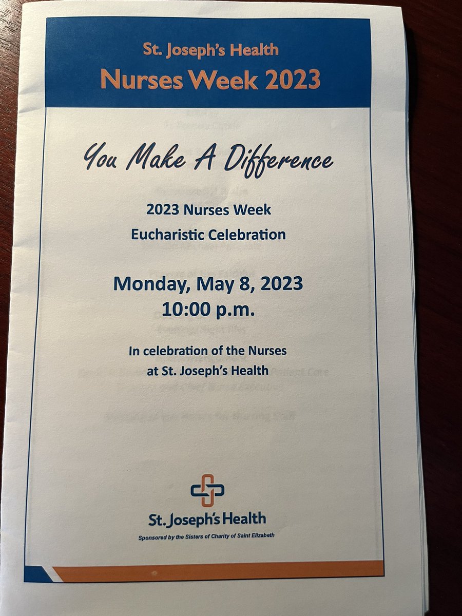 brooklyn_browne's tweet photo. @sjh_nj Kicked off 2023 Nurses Week yesterday with liturgies on the day and night shifts. A community of faith… a community of healing. https://t.co/vOrABjam4s