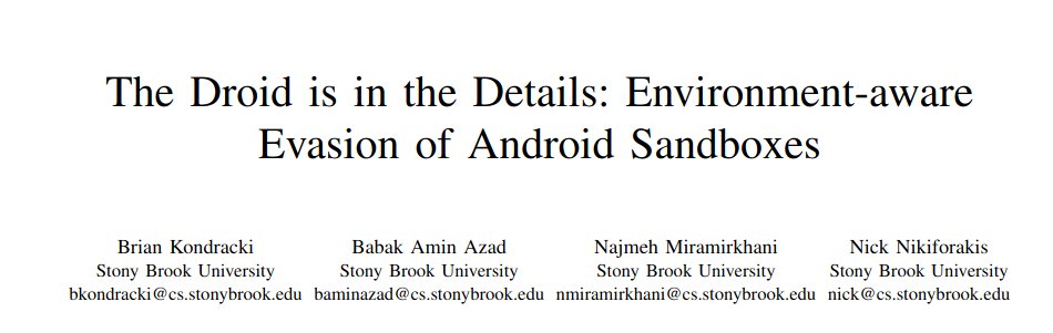 nicknikiforakis's tweet photo. 2 papers from PragSec are in the running for the SpringerOpen 2023 Cybersecurity Award.  First paper is on evading Android sandboxes. Second one is on building honeypots for Certificate Transparency. If you liked the papers, we would appreciate your vote! https://t.co/AkgDeSNKhb https://t.co/8SufV9dmR9