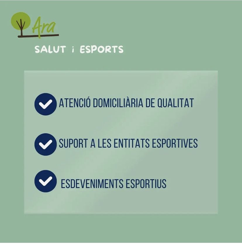 AraCollsuspina's tweet photo. De d’🌳Ara Collsuspina tenim els projectes ☀️clars. Us els expliquem: Ara ⛹️‍♀️ Salut i Esports #somhi #millorem #salut #esports #totssomcollsuspina #poble https://t.co/IDQdd7q7re
