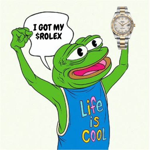 Rolex_Ethereum's tweet photo. The feeling of owning it ! That's where $ROLEX token gives you ! 🔥🔥🔥

#ROLEX #ROLEXCOIN #PEPE #PEPECOIN #PEPECOINETH #ROLEXCOINETH #eth #Ethereum #Crypto #cryptocurrency #memecoins https://t.co/JiGU0jc5ve