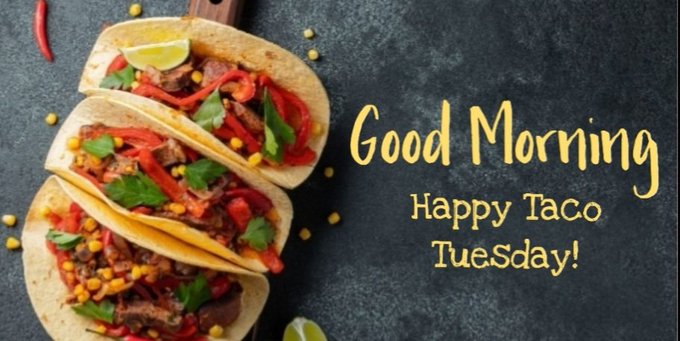 DigiEra3's tweet photo. Gm 🌮

Happy taco Tuesday everyone 😊

Hope you’re all living the dream 🥰

Gm ☕️ https://t.co/6rdXv3bGaS