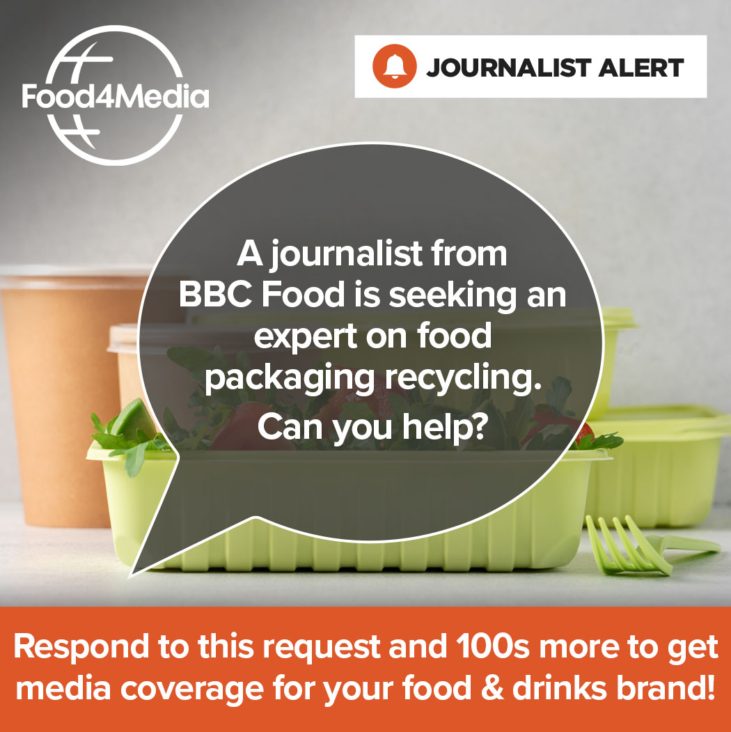 Food4_Media's tweet photo. ♻️ A journalist from @BBCFood is seeking an expert on food packaging recycling. Can you help?

👉 Respond to the journalist right now on Food4Media: https://t.co/4zEiKRk7aR

#Recycling #Recycle #Journorequest #PRRequest #ThePossibilitiesAreEndless https://t.co/esInaMY1xi