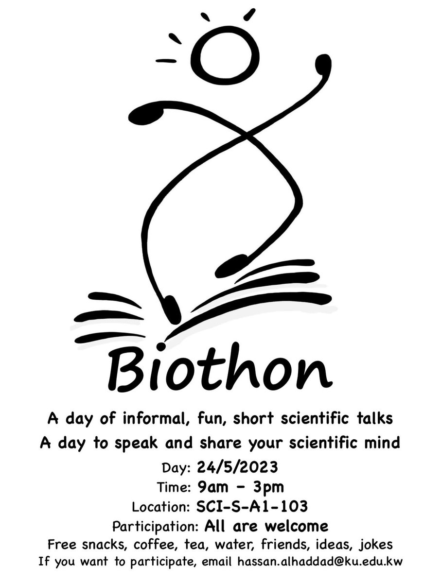 Jamalid_Report's tweet photo. Are you interested in science?

Do you have a scientific thoughts or work you would like to share with others?

you are cordially invited to our Biothon day 😍
you have the freedom to share, talk, and attend. https://t.co/fUfCtXctf9
