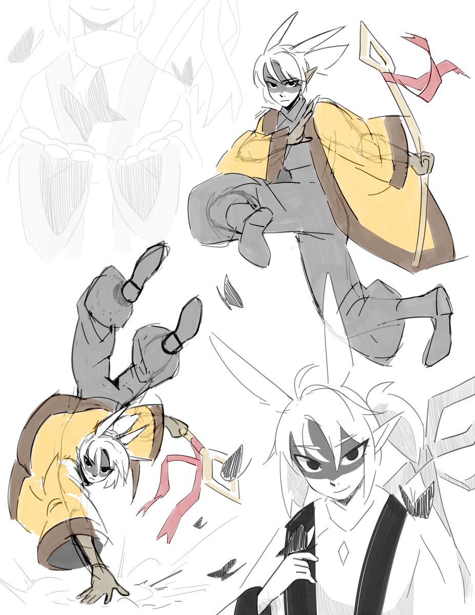 Mashuroneko's tweet image. ｡･:*:･ﾟ’☆🦋

#sky #skycotl #sketches #sketchart