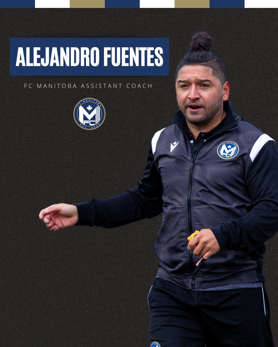 FCManitobaPPL's tweet photo. WELCOME ALEJANDRO! ⚡️

FC Manitoba is pleased to announce the growth of our coaching staff through the addition of Alejandro Fuentes as assistant coach and performance analyst. 

#FCMB #CoachAlejandro https://t.co/PHC3k9v8Cs