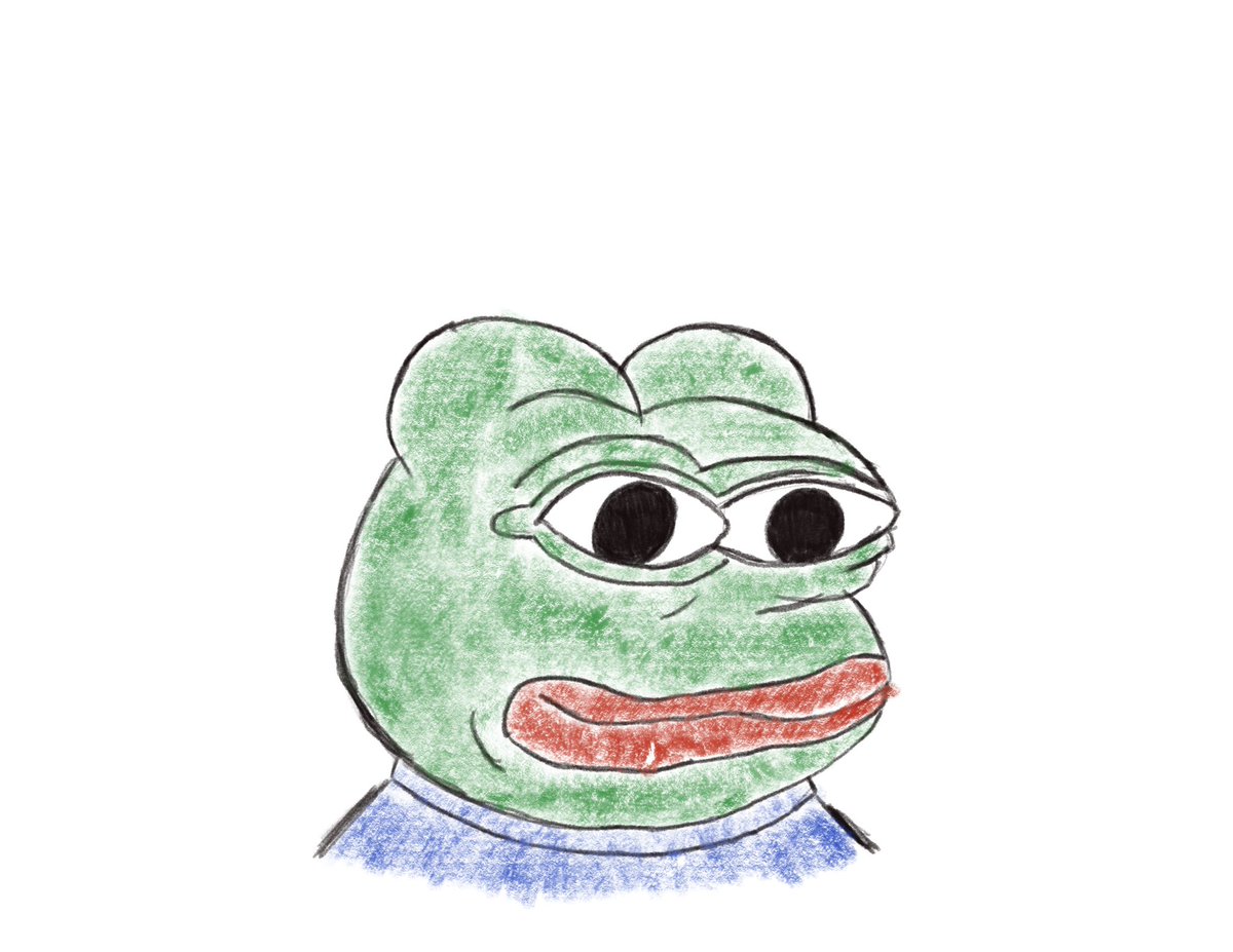 I used a small amount of $pepe profits to purchase an iPad Pro and apple pen and mess around on procreate. I have no drawing background, I just like making memes. This is the power of $pepe. I’ll be uploading one #pepeaday