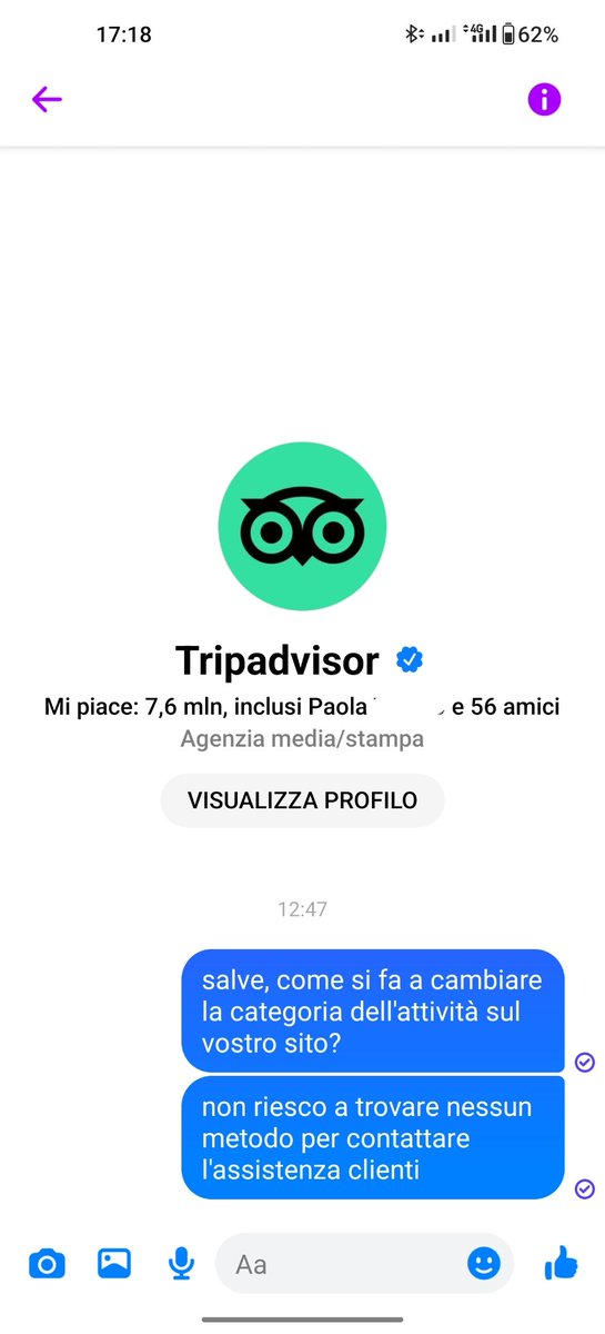pepileci's tweet photo. @TripAdvisorIT la vostra trasparenza è disarmante..
dopo 5 ore, non vi degnate nemmeno di leggere il messaggio!!!

#tripadvisor #Italia #recensioni https://t.co/yD1aNDlBCF