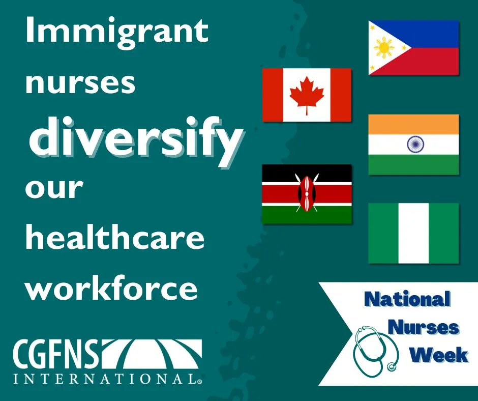 Workforce diversification is only one of the many contributions of immigrant nurses in our healthcare system. CGFNS data shows that most immigrant nurses come from the Philippines, Canada, India, Kenya, and Nigeria #nursesweek #nursing bit.ly/3BeKo3y