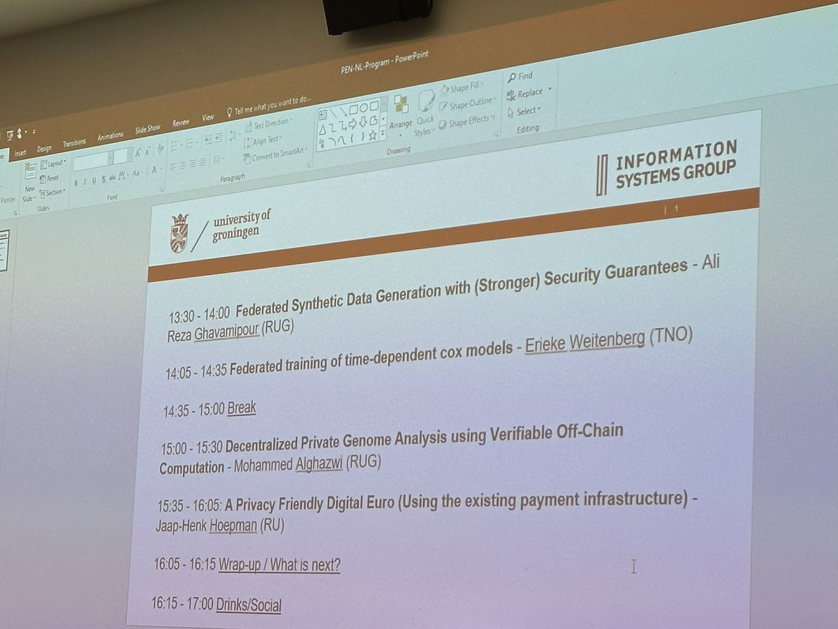 The #Privacy Engineering Network of the Netherlands (PEN-NL) held its fourth workshop today at the Bernoulli Institute (<a href="/BernoulliInsti2/">Bernoulli Institute</a>), <a href="/univgroningen/">University of Groningen</a>. An important initiative, thanks to <a href="/turkmenf/">Fatih Turkmen @fturkmen@infosec.exchange</a>, <a href="/xotoxot/">Jaap-Henk Hoepman 🟩🟥⬛️⬜️</a>, <a href="/ZekiErkin/">Zeki Erkin</a>, Alex Sangers and Niek Bouwman for the organization.