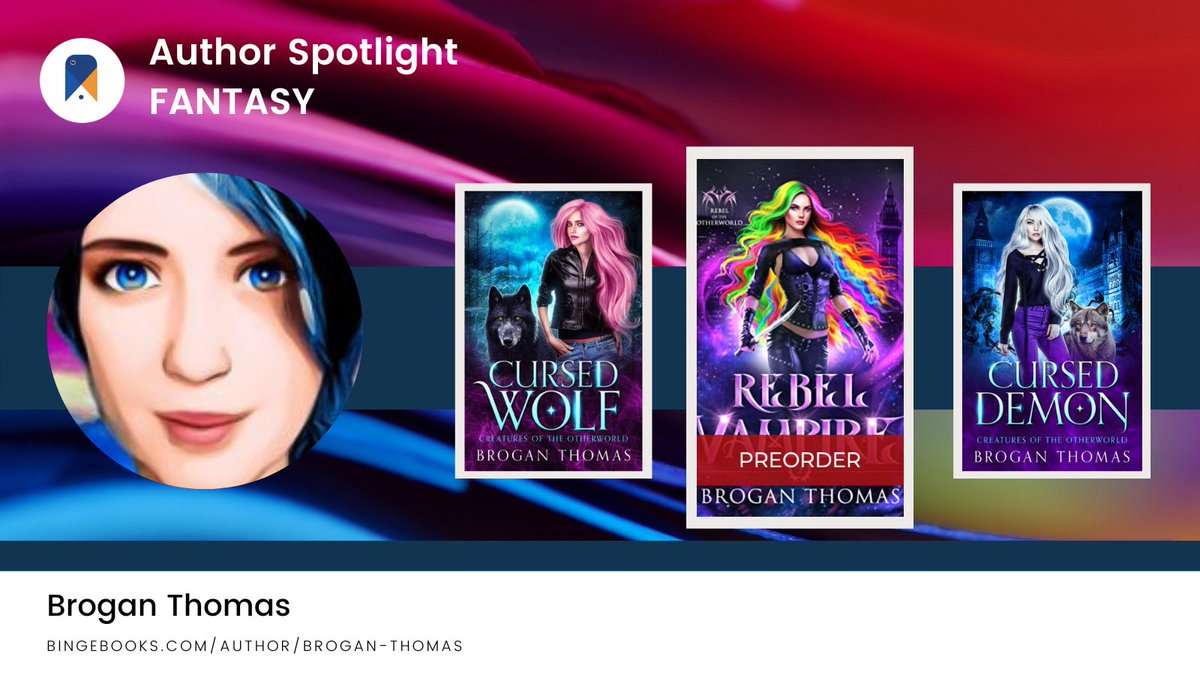 BooksBrogan's tweet photo. I'm so excited to be the 𝗙𝗮𝗻𝘁𝗮𝘀𝘆 𝗦𝗽𝗼𝘁𝗹𝗶𝗴𝗵𝘁 𝗔𝘂𝘁𝗵𝗼𝗿 on @realBingeBooks for the 9th-23rd May. 𝗠𝗲!!! What??!! What a wonderful opportunity, and I'm beyond grateful. https://t.co/u0bPGRBfpJ 
#authordreams #urbanfantasyauthor #amwritingfiction #urbanfantasy https://t.co/kDFdQc4zpb