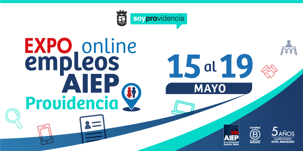 AIEP's tweet photo. ¡No te pierdas la #ExpoEmpleosAIEP de Providencia! 👷🏻♀️👨🏻💻
Descubre más de 200 empresas que estarán participando y ofreciendo más de 2.300 oportunidades de trabajo.
Podrás postular de manera 100% online entre el 15 y el 19 de mayo. 😎
Regístrate acá ➡️ https://t.co/pZD7dvXcti https://t.co/sSr7lOMVQj