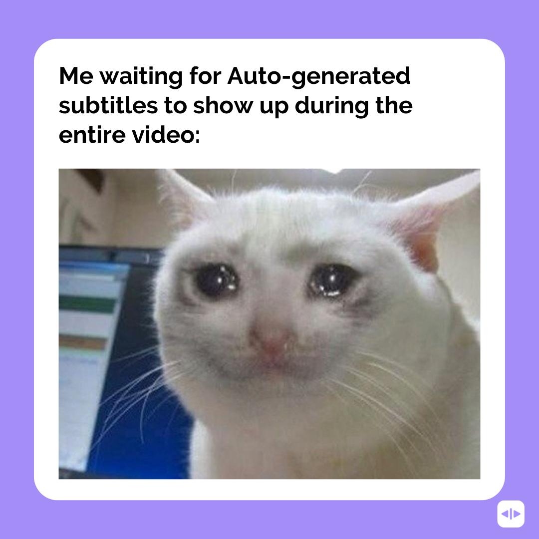 dubverse_ai's tweet photo. It's like playing a game of charades...

#memesdaily #youtube #subtitles https://t.co/YbPgweXE7Z