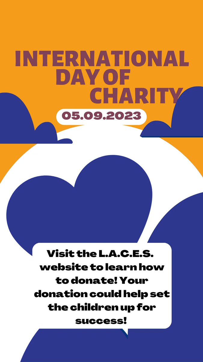 lacesport's tweet photo. Happy International Day of Charity L.A.C.E.S. family! Please visit the link in our bio to donate to the L..A.C.E.S. community, and be a part of changing these kids lives! #lacesport https://t.co/BJV2m0Y7ks