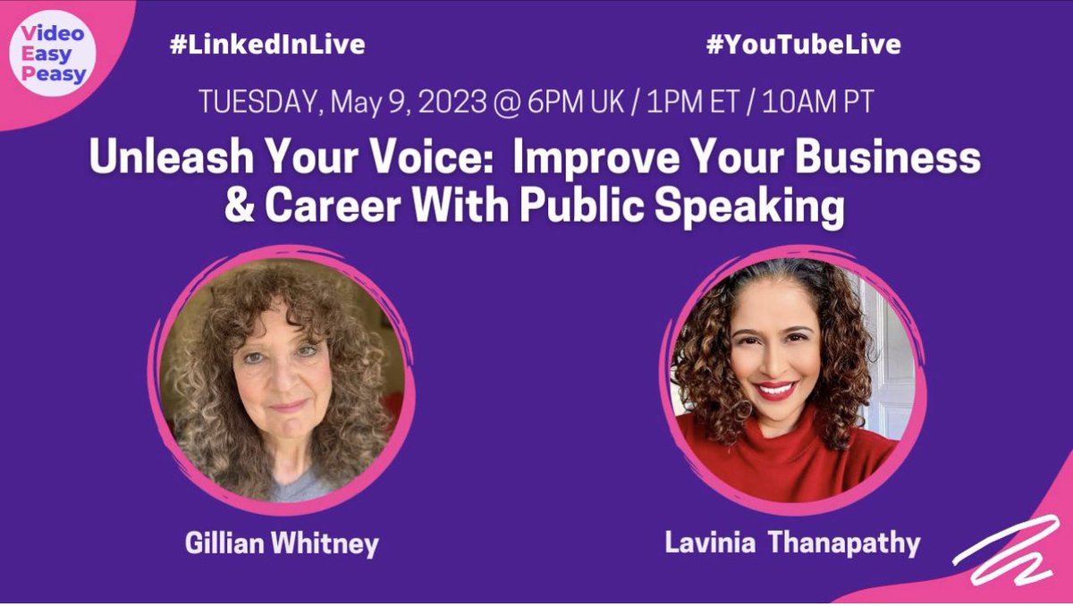 I’m going to be on #LinkedinLive with the Queen of Video <a href="/GillianWhitney/">Gillian Whitney</a> later today talking about #publicspeaking 

It’s a skill you need to develop to improve your career and business. We’ll be giving some fabulous tips that anyone can use to get ahead.

linkedin.com/posts/gillianw…