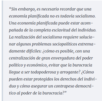 CubaneroTM's tweet photo. @MryRodrguez4 Por tu madre Einstein
¿Cómo es posible, con una centralización de gran envergadura evitar que la burocracia llegue a ser todopoderosa y arrogante?
¿Cómo pueden estar protegidos los derechos del individuo y cómo asegurar un contrapeso democrático al poder de la burocracia?” https://t.co/FpckIao5Zc