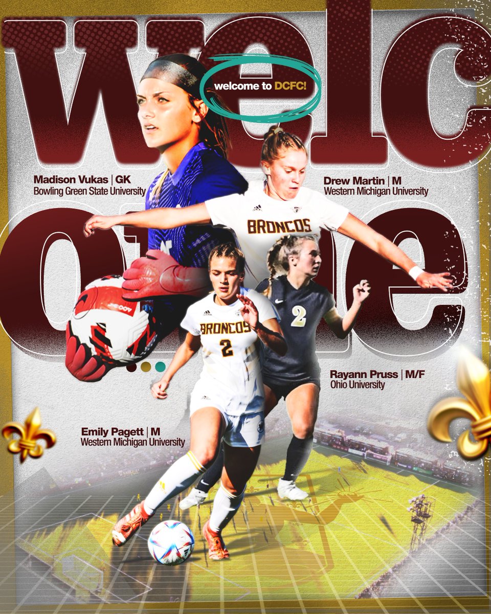 4 days till our <a href="/USLWLeague/">USL W League</a> home opener, 4 more players for our roster!

We're excited to welcome:
Madison Vukas - @bgsuwsoc 
Drew Martin - <a href="/WMUWomensSoccer/">WMU Women's Soccer</a> 
Emily Pagett - <a href="/WMUWomensSoccer/">WMU Women's Soccer</a> 
Rayann Pruss - <a href="/OhioWSoccer/">Ohio Soccer</a> 

📰: detcityfc.com/news/2023/05/0…

#ForTheW | #DCTID