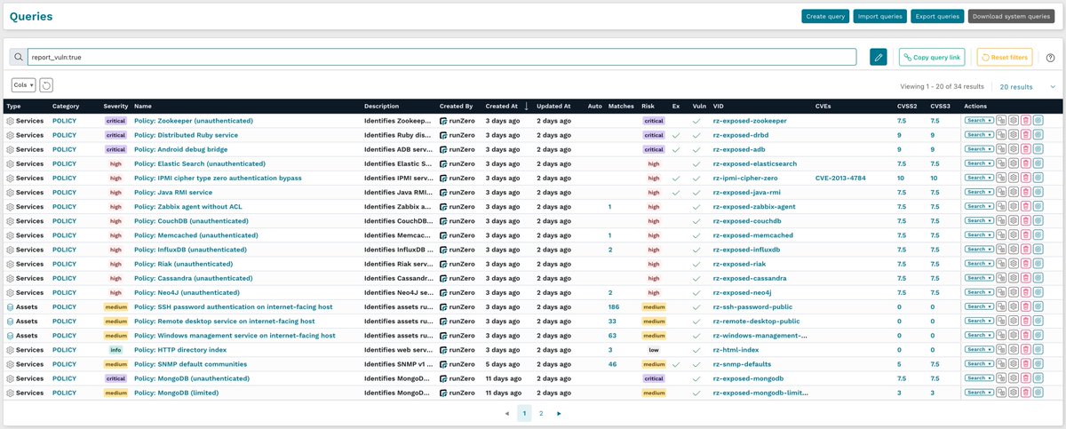 I had a blast working on the latest version of <a href="/runZeroInc/">runZero, Inc.</a> : runzero.com/blog/runzero-3…

Writing queries that attach vulnerabilities to assets feels like a strange mash-up of SIEM threat hunting, vulnerability scanning, and a shodan safari.