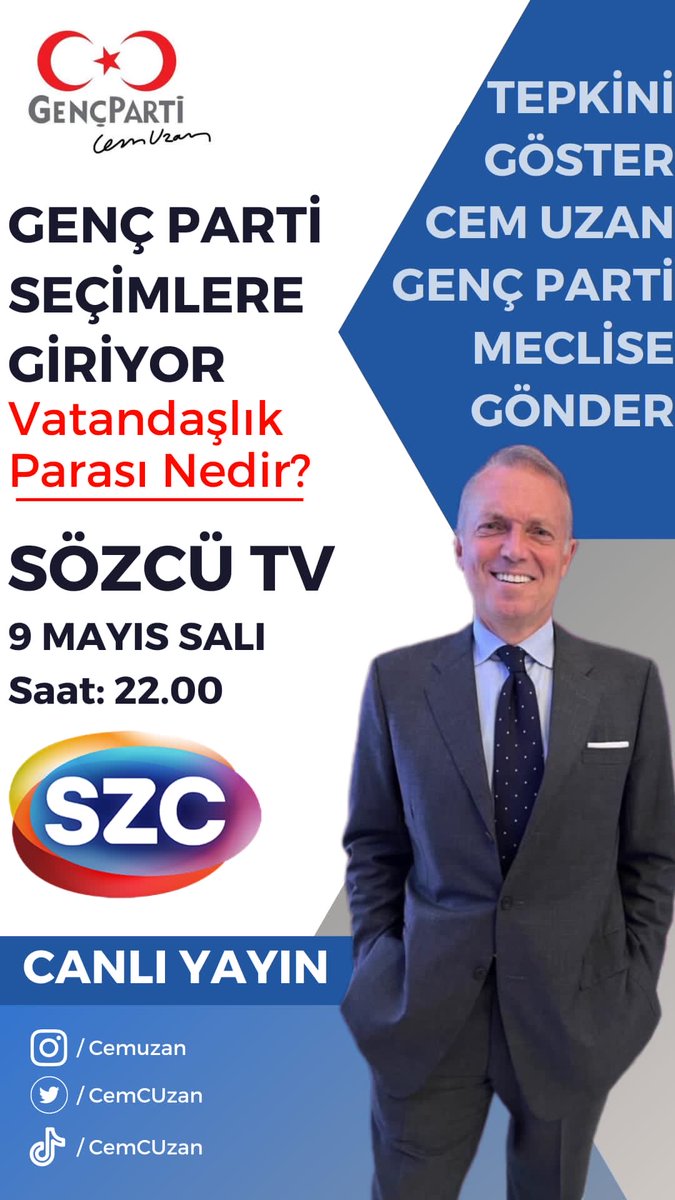 #cemuzan #gençparti #seçim2023 #vatandaşlıkparası #tepkinigöstergençpartiyeoyver #deprem #hitech