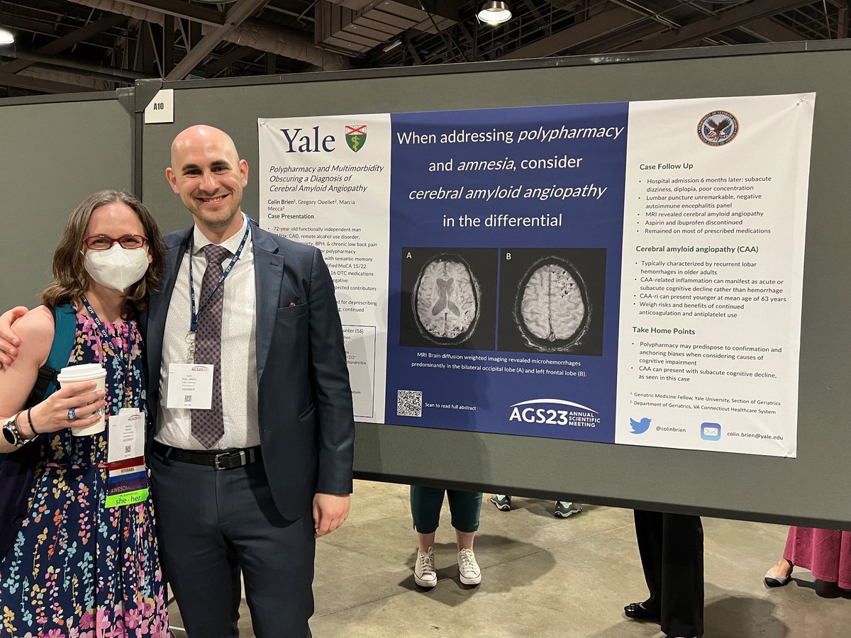 colinbrien's tweet photo. Had a great time learning about all the amazing work that is being done in Geriatrics and Deprescribing last week at #AGS23. Forever grateful for the experience courtesy of the Yale COACH 4M grant @YaleGeriatrics. https://t.co/MRxCeKn2Jc