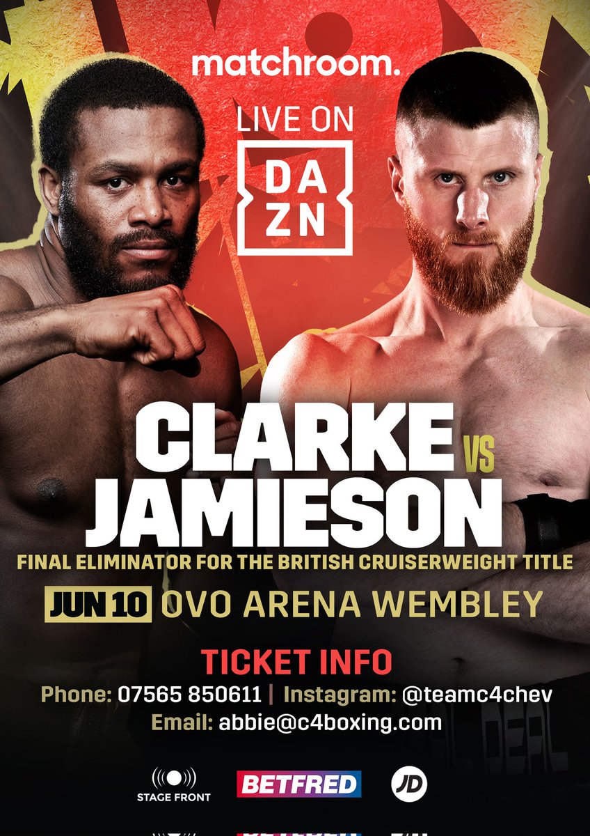 Counting down the days 💣 

Don't leave it till the last minute, get your tickets ASAP 📩

#TEAMC4 #C4CHEV #ClarkeJamieson #EdwardsCampos