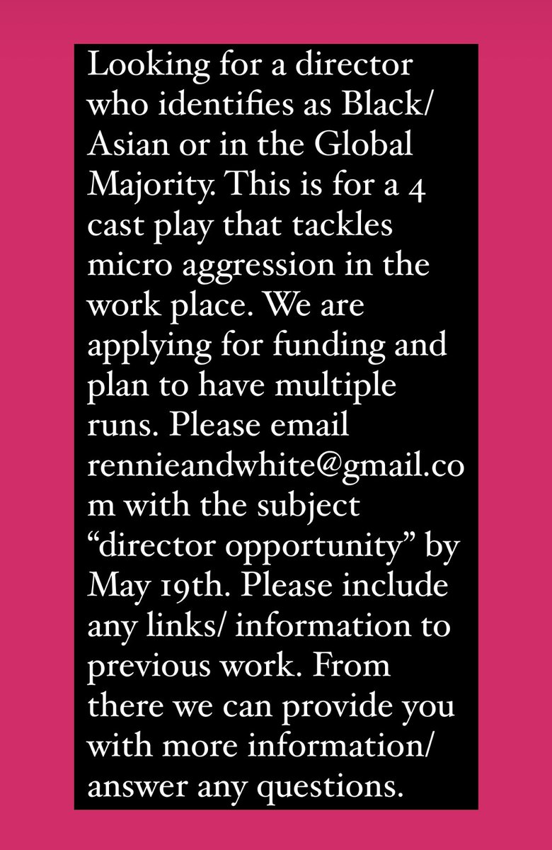 ***LONDON BASED DIRECTOR OPPORTUNITY ***

We look forward to hearing from everyone of all experiences!