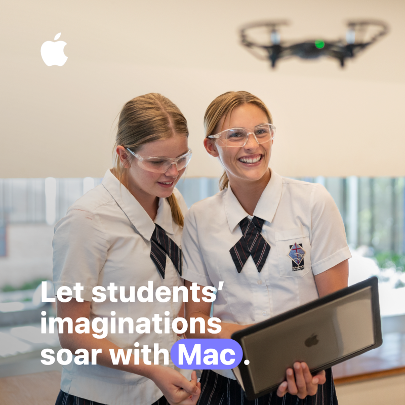 AppleEDU's tweet photo. Using Mac’s fun, easy-to-use apps in the classroom means everyone can find tools to best support their needs — especially the students at St Andrew’s Anglican College. 🙌