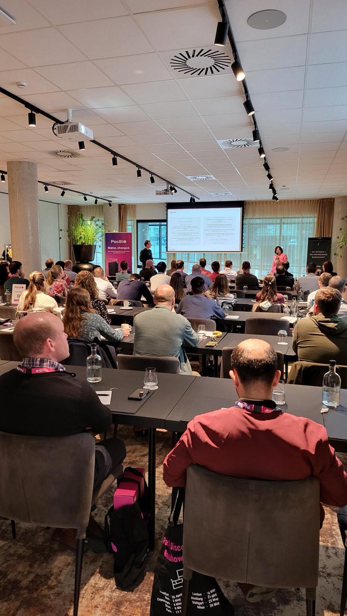 LaurenWeineck's tweet photo. We just wrapped up another successful  @Pacbio Roadshow event in Ghent! Big thanks to all our incredible speakers: @bart3601, @Maaikevanderlee, @stefan_weckx, @Bart_vd_S, Jesse Bruijnesteijn, @soyshadow, &amp; @zeunas. #PBdiscoveries https://t.co/JJsZNzbIeT