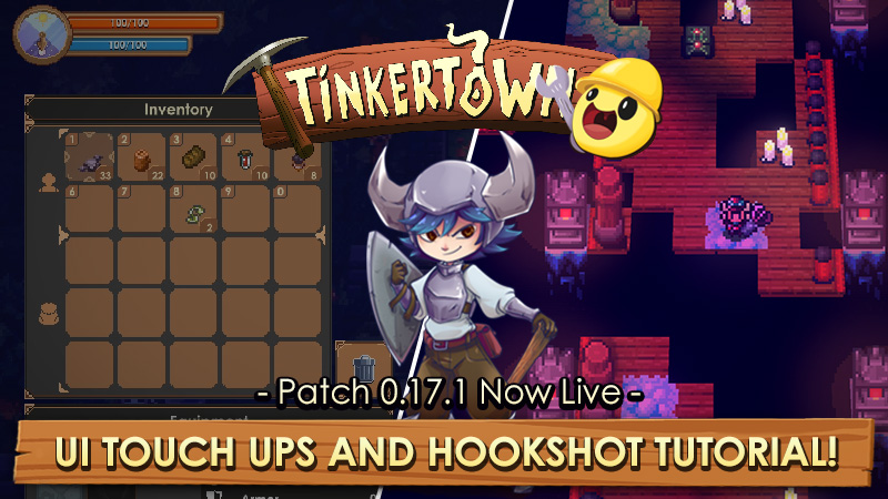 Tinker Tuesday folks! 🥳

This week we have updated the area for the hookshot tutorial and we've also continued doing small tweaks to the UI. 

Check out all the additions on our Steam blog: bit.ly/3McCn5R

Thanks for supporting our dear game! 🙏