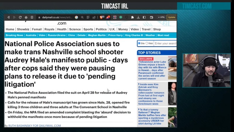 The National Police Association lawsuit to release the Nashville shooter's manifesto was covered by Tim Pool. Thanks for the mention <a href="/Timcast/">Tim Pool</a> we'll keep you posted. youtu.be/G3ivugVMl_U