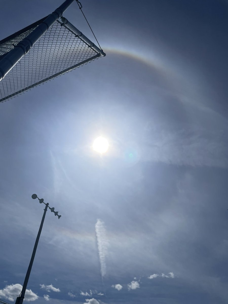 <a href="/PlymouthAMS/">Plymouth State AMS</a> softball on Sunday was a major success! We were also treated to a nice halo due to some upper level cirrus filtering in!