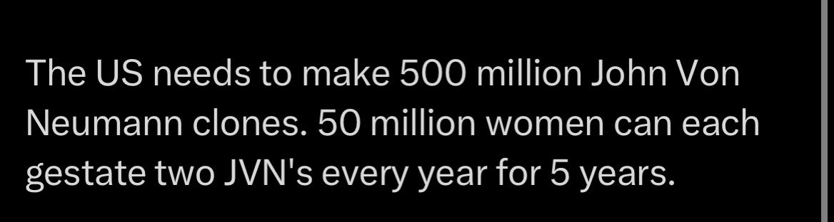 littmath's tweet image. the rise and fall of clone John von Neumann, as per tweets of people who think we should clone him
