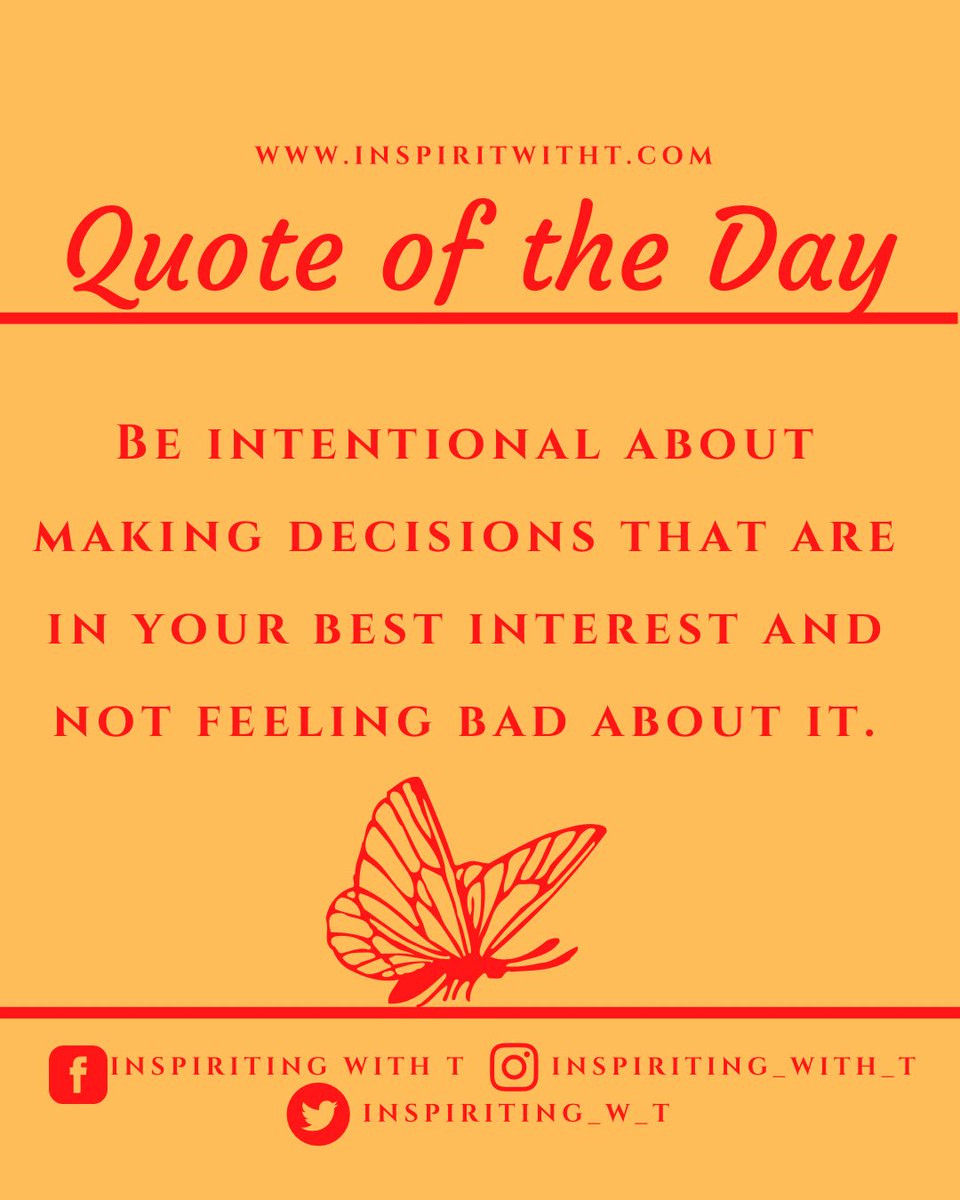 You Don’t Have Feel Bad Doing What’s Best For You 

#quoteoftheday #inspiritingwitht #inspirationalquotes #podcast #inspiration #encouragement #dowhatsbestforyou #itsyourchoice #itsyourlife