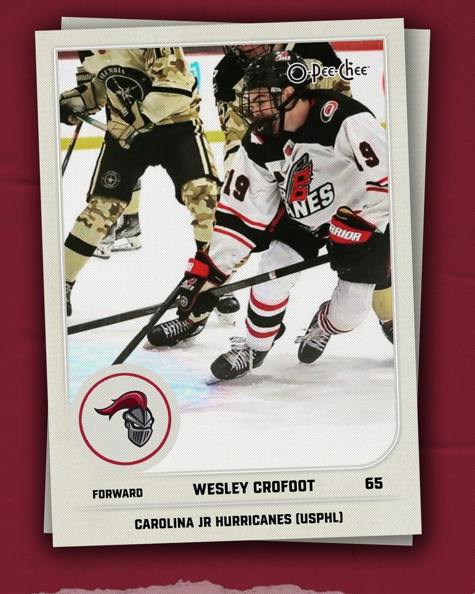 Next up we welcome Forward Wesley Crofoot to the class of 2027!

⚔️ 22/23 Assistant captain @jrcanesusphl
⚔️ 22/23 @jrcanesusphl strength and conditioning award winner 
⚔️ 20/21 @potomacpatriotshockey 
📍Owings, MD