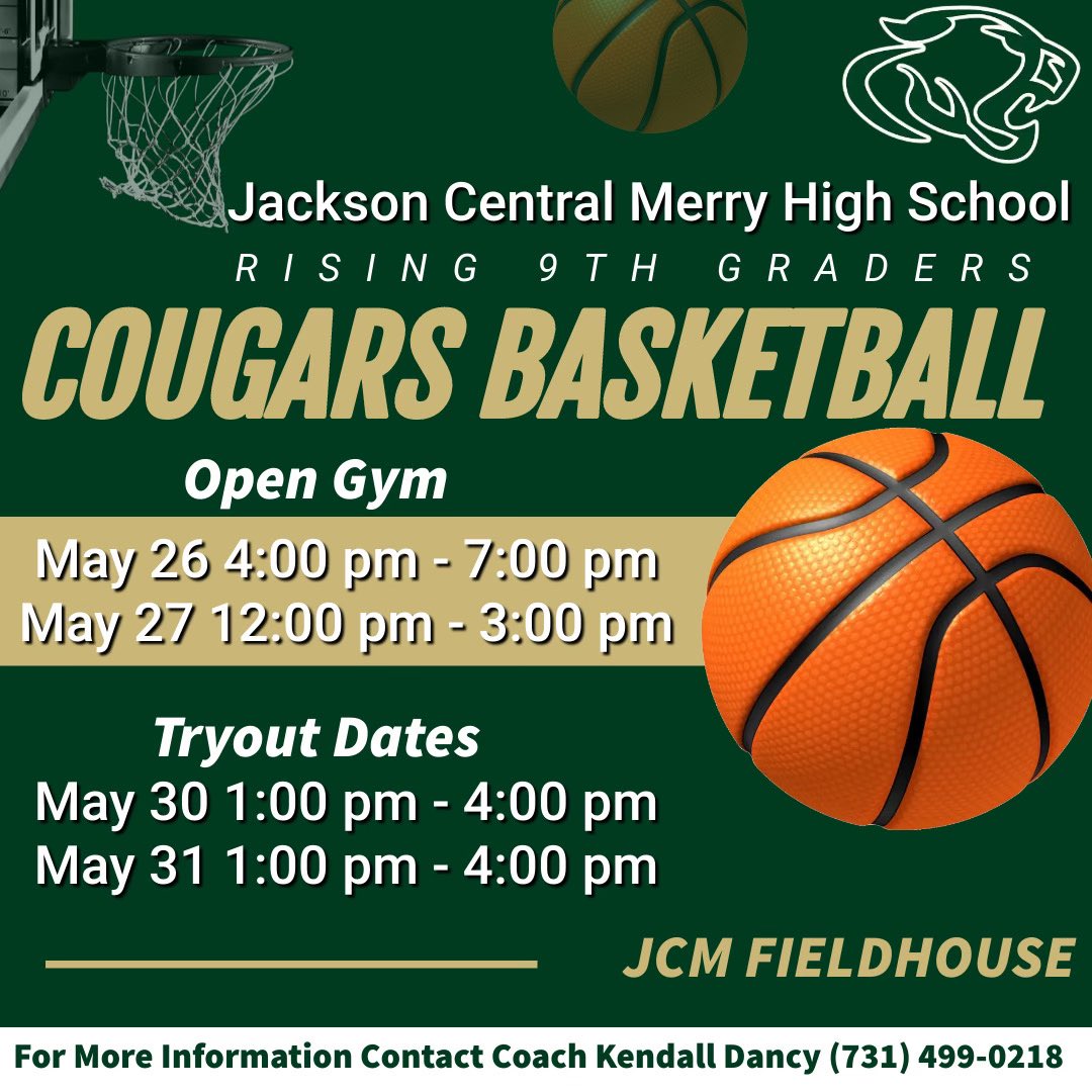 JCMCougars's tweet photo. Cougar Basketball info for rising 9th graders! @RamonicaD @ap_baker1 @JCM_basketball https://t.co/h3NK81M6C3