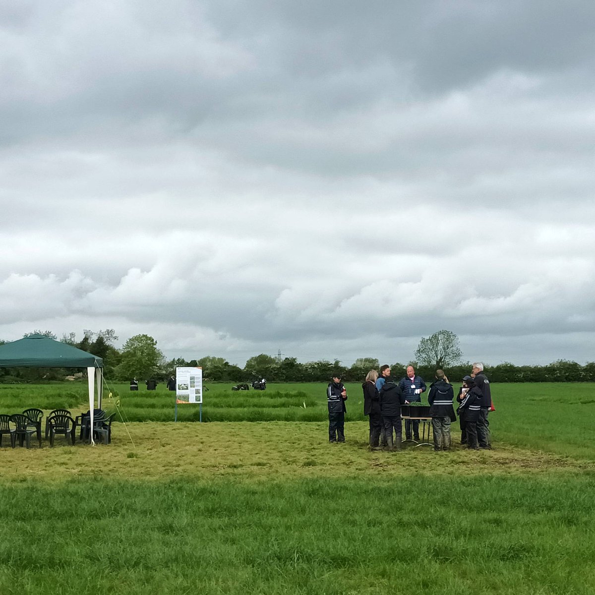niabgroup's tweet image. New and returning herbage seed crop inspectors were at #NIAB today for plot training after completing online theory sessions. Hope the exams went well... at least the rain stayed away. #seedcertification