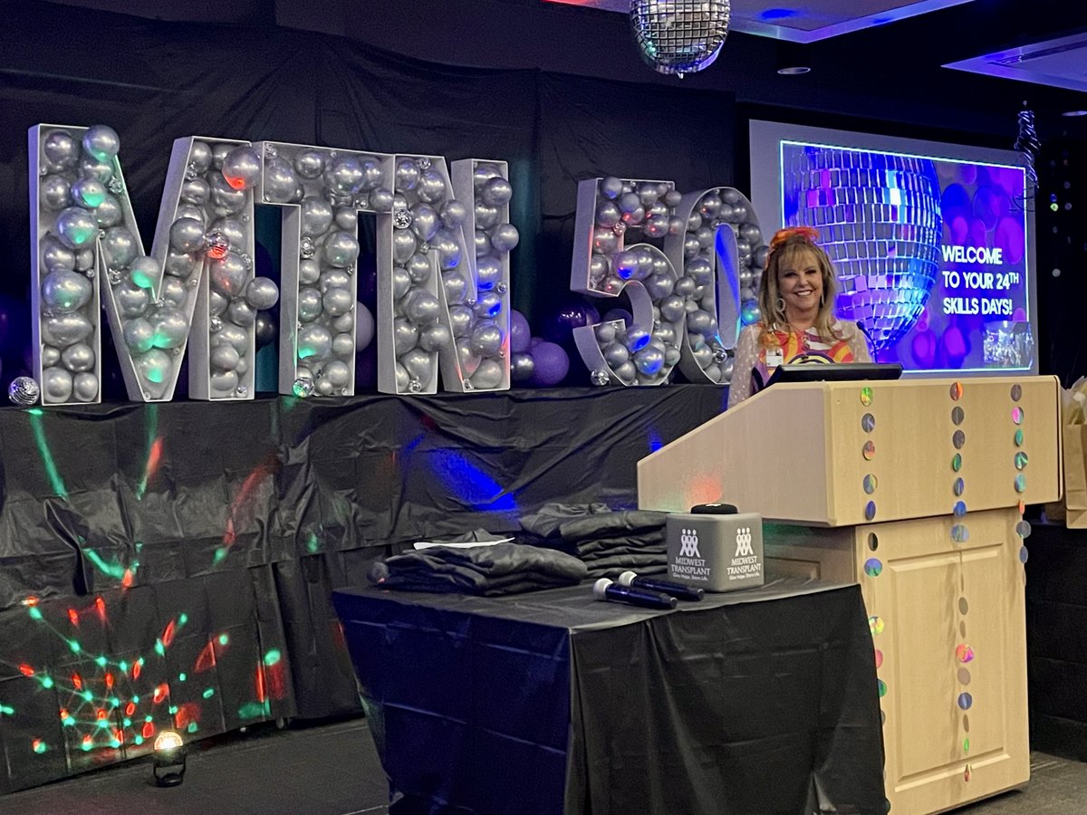 MWtransplant's tweet photo. As MTN continues to celebrate 50 years of saving lives, staff members reflected on the past as they prepare for the future. Each year, our staff gathers for Skills Day to fulfill annual competency requirements in a fun and festive way. #MTN50 https://t.co/0wKaqvxCXv