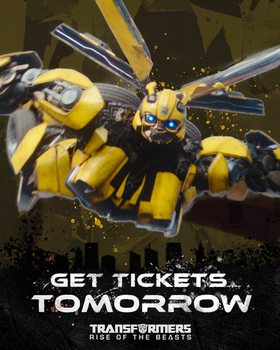 ONE MONTH until #Transformers: #RiseOfTheBeasts rolls out in theatres. ONE DAY until tickets go on sale.